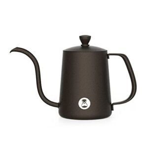 TIMEMORE Gooseneck Kettle 304 Stainless Steel Drip Coffee Pot 20oz (600ml) Pour Over Kettle Black