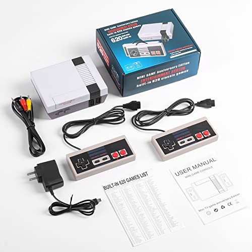 Retro Game Console – Classic Mini Retro Game System Built-in 620 Games and 2 Controllers, 8-Bit Video Game System with Classic Games, Old-School Gaming System for Adults and Kids | The Storepaperoomates Retail Market - Fast Affordable Shopping