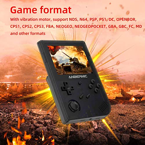 ANBERNIC RG351V Handheld Game Console , Plug & Play Video Games Supports Double TF Extend 256GB , Portable Game Console 3.5 Inch IPS Screen 2521 Games (Black) | The Storepaperoomates Retail Market - Fast Affordable Shopping