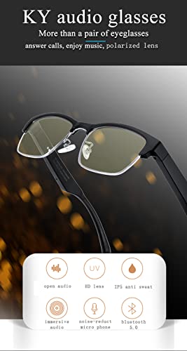 OOAVR Smart Bluetooth Glasses,New Wireless Bluetooth Smart Audio Glasses,Men’s/Women’s Indoor and Outdoor Entertainment Smart Glasses,Including 2 Magnetic Charging Wires(Gold Clear) | The Storepaperoomates Retail Market - Fast Affordable Shopping