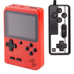 RFiotasy Handheld Game Console with 400 Classical FC Games Console 2.8-Inch Color Screen,Supporting 2 Players,Gift Christmas Birthday Presents for Kids, Adults(YJ-Red)