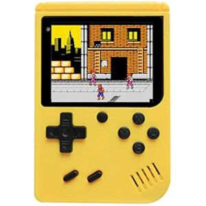Handheld Game Console with 400 Classical FC Games Console 3.0-Inch Colour Screen,Gift Christmas Birthday Presents for Kids, Adults (Games Consoles Yellow)