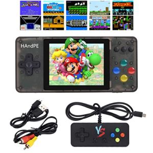 HAndPE Handheld Game Console, Retro Mini Game Player with 500 Classical FC Games 3-Inch Color Screen Support for Connecting TV & Two Players 1020mAh Rechargeable Battery Present for Kids and Adult