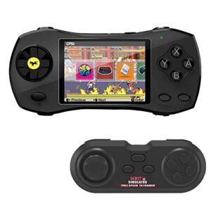 Handheld Game Console Built-in 5000 Retro Games – 3 Inch IPS Portable Video Game Player 10 Emulators Electronic Gaming System Support 2 Players & AV Output, Best Gift for Kids Adults -Black