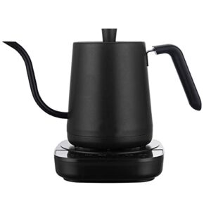 Electric Gooseneck Kettle Temperature Control, Quick Heating Pour Over Electric Kettle for Coffee Milk and Tea, Hot Water Kettles for Home, Fast Boil, 100% Stainless Steel Inner, 0.8L, 1000W (Black)