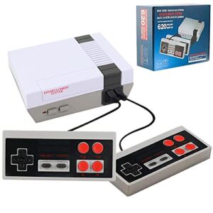 Mini Retro Game Console Contains 620 Classic Video Games, Plug and Play TV Games with 2X 4 Classic Edition Controllers for Kids and Adults-AV Output