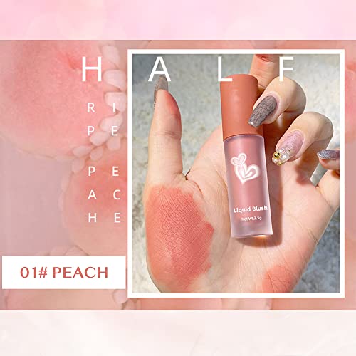 Matte Liquid Cream Blush Makeup Lightweight – Velvet Mousse Texture, Breathable Feel, Sheer Flush Of Color, Natural-Looking, Blush Stick for Cheek, Advanced Hazy Feeling(#01#02#03) | The Storepaperoomates Retail Market - Fast Affordable Shopping