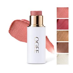 Ogee Sculpted Face Stick (CARNELIAN – SHEER LUMINOUS CORAL) Certified Organic Face Makeup – Multi-Use Cream Blush & Highlighter