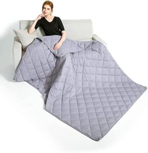 Qusleep Diamond Weighted Blanket – Calm, Sleep Better Relax Naturally. Multiple Sizes Adult Kids (Grey, 60”80” 15LB)