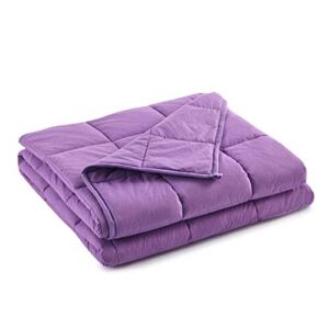 RelaxBlanket Weighted Blanket | 60”x80”,12lbs | for Individual Between 110-160 lbs | Premium Cotton Material with Glass Beads | Purple