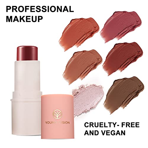 YOUNG VISION Cream Contour Sticks Collection, 6 Colors Face Blush, Bronzer and Highlighter Makeup Set, Putty Blush Palette, Blendable, Lightweight, Christmas Gift for Women or Girls… | The Storepaperoomates Retail Market - Fast Affordable Shopping