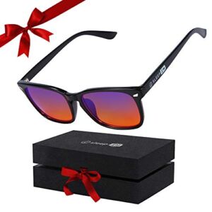 99.9% Blue Light Glasses – Computer Glasses – eSports Gaming Glasses Use Anti-Glare & Anti-Fatigue Filters to Help You Sleep Better, Stop Eye Strain, Headaches & Migraines to Look, Feel & Live Better