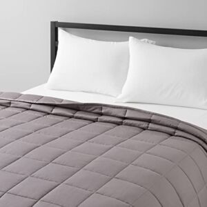 Amazon Basics All-Season Cotton Weighted Blanket – 20-Pound, 60″ x 80″ (Full/Queen), Dark Gray