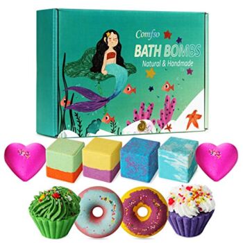 10 Bath Bombs for Kids, Bath Bomb Gift Set, Natural Bubble Bathbombs, Shea Butter Dry Skin Moisturize, Fizzy Spa Bath for Her Mom Women Kids Girls Girlfriend, Birthday Christmas Valentines Mothers Day | The Storepaperoomates Retail Market - Fast Affordable Shopping