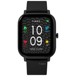 Timex Metropolitan S AMOLED Smartwatch with GPS & Heart Rate 36mm – Black with Black Silicone Strap