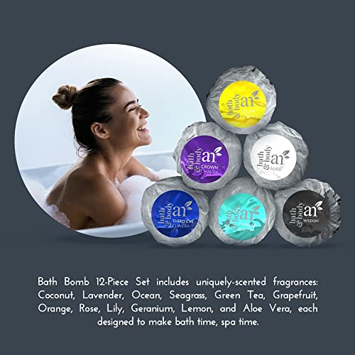 artnaturals Large Bath Bombs Gift Set kit – (12 x 4 Oz / 113g) – Natural Handmade Essential Oil Spa Bubble Bath Bomb Balls Fizzies – for Relaxation, Moisturizing, & Fun for Women, Kids, & Men | The Storepaperoomates Retail Market - Fast Affordable Shopping