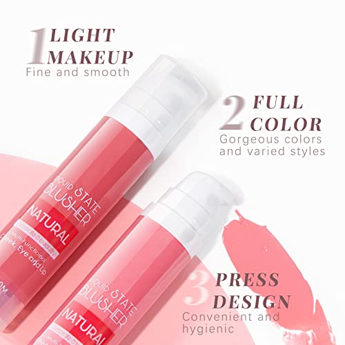 HOSAILY 2 Colors Liquid Blush Lightweight Cream Blush Makeup Waterproof and Long Lasting Natural Gel Cream Liquid Blush for Cheek (#03, #04) | The Storepaperoomates Retail Market - Fast Affordable Shopping