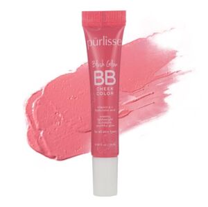 purlisse Blush Glow BB Cheek Color: Cruelty-free & clean, Paraben & Sulfate-free, Cream blush, Long lasting, Vitamin E hydrates | Sweet Rose 0.34oz