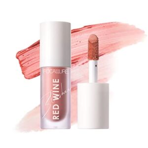 FOCALLURE Liquid Blush Cream Blush Makeup Lightweight, Breathable Feel, Sheer Flush Of Color, Natural-Looking, Dewy Finish Gel Blush, Ideal Cheek Blush Gift for Cheeks & Lips