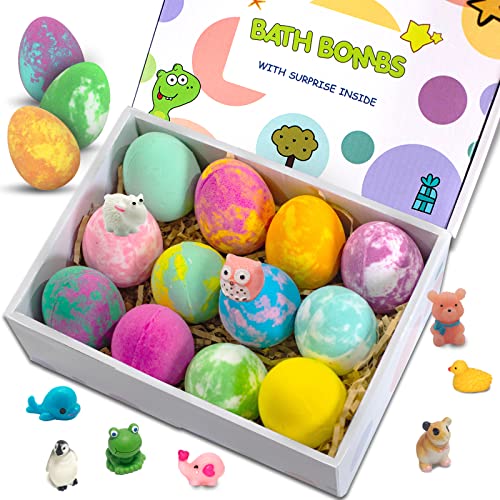 Bath Bombs for Kids with Toys Surprise Inside, Kids Bath Bombs Gift for Christmas, 12 Pcs Bubble Bath Dino Egg Gift Set for Birthday Christmas Easter and Party Favor Gift for Girls and Boys | The Storepaperoomates Retail Market - Fast Affordable Shopping