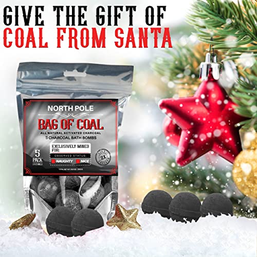 Lump of Coal for Christmas Bath Bombs for Women – Bag of Coal – White Elephant Gifts – Charocal Bath Bomb Set – Christmas Coal Stocking Stuffers Kids | The Storepaperoomates Retail Market - Fast Affordable Shopping