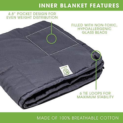 BARMY Weighted Lap Blanket (48″x24″, 6lbs) Weighted Lap Pad with Removable Cover for Adults, Teens and Kids, Cotton Inner Blanket, Weighted Throw Blanket – Cool Gray | The Storepaperoomates Retail Market - Fast Affordable Shopping