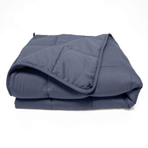 SUPERIOR Quilted Weighted Blanket – Cotton 17 LB 60x80inch King Blanket, Navy Blue