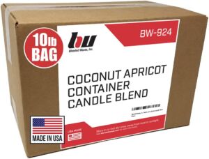 Blended Waxes, Inc. Apricot Soy Coconut Wax for Candle Making – All-Natural Single Pour Candle Wax Blend – Premium DIY Candle Making Supplies – 10lb Pastilles