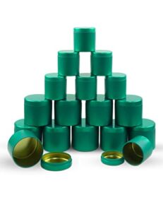 24 Pack (12pack 5oz +12pack 3oz) Candle Tins with Slip-On Lids, Metal Storage Box, Round Tin Cans for Party Supplies, Candle Making, Spices,Gifts,Balms and Gels（Emerald Green）