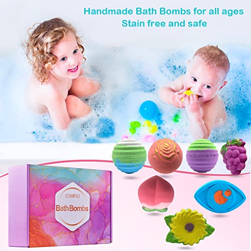 Bath Bombs for Women, 8 Natural Bath Bomb Gift Set, Bubble Bath Bombs for Kids, Shea Butter Essential Oil Fizzy Relaxing Spa- Gifts for Her Women Kids Girls, Christmas Valentines Mothers Day Birthday | The Storepaperoomates Retail Market - Fast Affordable Shopping