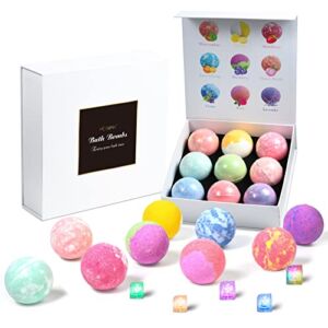 Medanir Light Up Bath Bombs Gift Set for Kids with Surprise Inside, 9 Pack Organic Bath Bomb Spa Set for Women with Fizzies, Shea & Coco Butter Dry Skin Moisturize, Gifts for Birthday, Christmas
