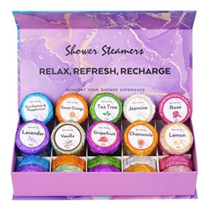 Blahhey Shower Steamers Aromatherapy, Shower Bombs Self Care and Relaxation Shower Steamer, Stress Relief and Relaxation Bath Gifts for Women and Men