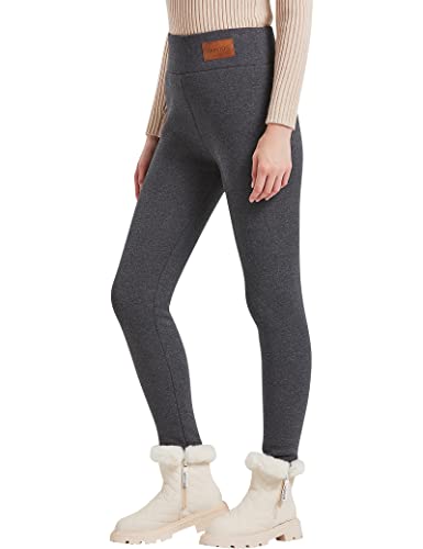 JK SUE JONES Women Winter Warm Thick Leggings Fleece Lined Stretchy Soft Thermal Sherpa Pants High Waist Tights Dark Grey | The Storepaperoomates Retail Market - Fast Affordable Shopping