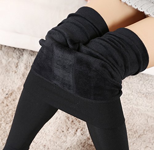 Ouye Women’s Full Length Fleece Lining Thermal Leggings Black One Size | The Storepaperoomates Retail Market - Fast Affordable Shopping