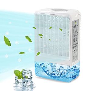 Portable Air Cooler, Personal Mini Air Cooler 4000mAh, Evaporative Air Conditioners Fan for Office Bedroom.