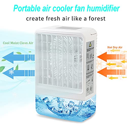 Portable Air Cooler, Personal Mini Air Cooler 4000mAh, Evaporative Air Conditioners Fan for Office Bedroom. | The Storepaperoomates Retail Market - Fast Affordable Shopping