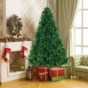 10ft Christmas Tree,Artificial Holiday Christmas Pine Tree for Home,Pre-Lit White and Color LED 1200 Lights-Real Touch Feel, Includes Base Stand and Remote Control