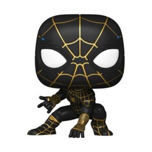 Funko POP Marvel: Spider-Man: No Way Home – Spider-Man in Black and Gold Suit, 3.75 inches, (56827)