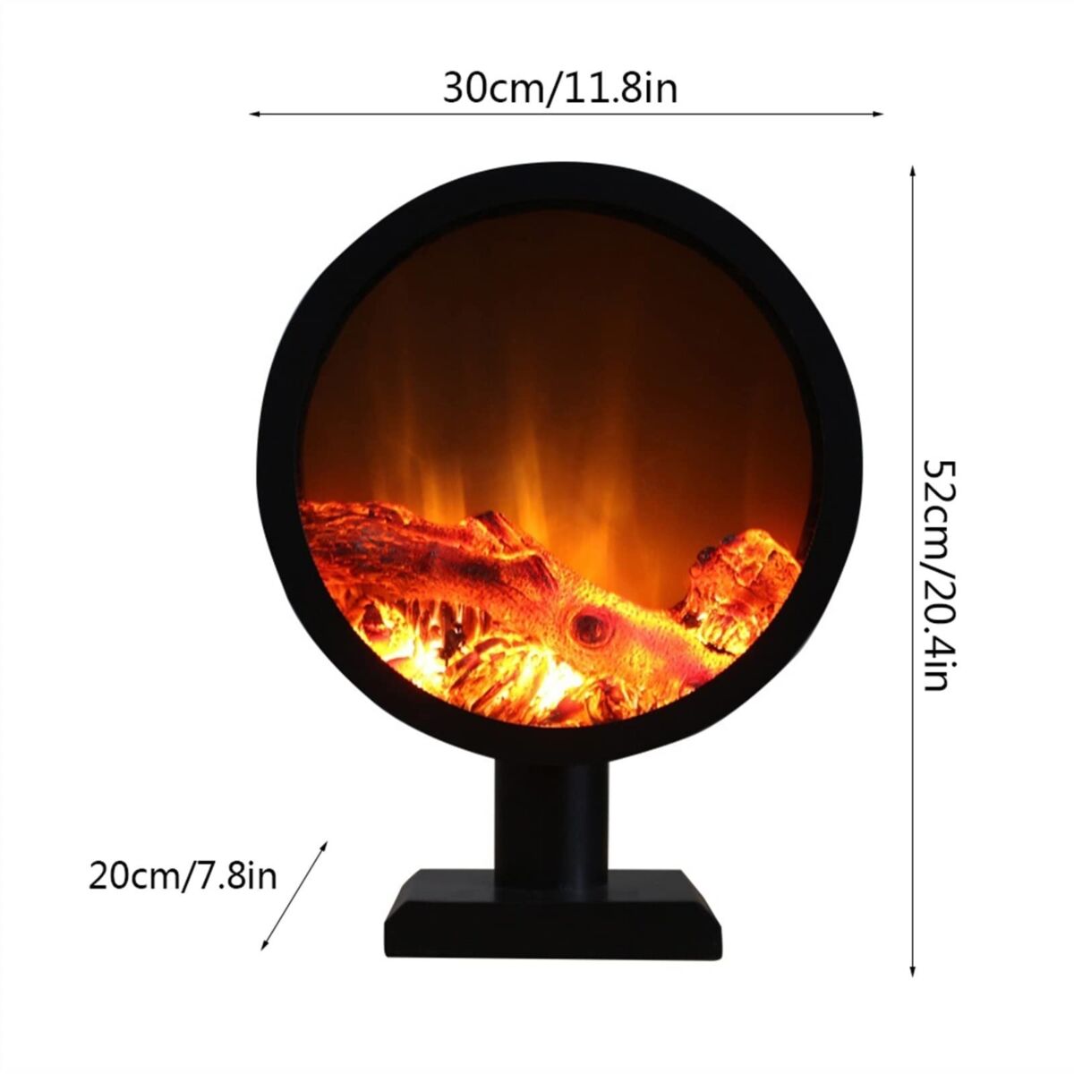 Electrical Fireplace Electric Fireplace 27.5″ Round Freestanding Fireplace with Realistic Wood Log, 3D Flame Effects, Portable Electric Fireplace for Indoor Use, Black 3D Atomization Fireplace (Size | The Storepaperoomates Retail Market - Fast Affordable Shopping