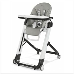 Peg Perego Siesta – Multifunctional Compact Folding High Chair – From Birth to Toddler – Recliner and High Chair – Made in Italy – Ice (Grey)