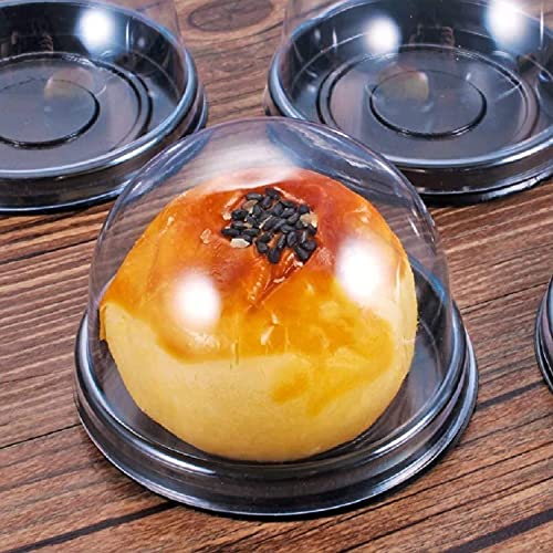 Plastic Containers with Lids Black Cupcake Boxes – 50Pcs Clear Cupcake Stand – Mini Cupcake Container Disposable – Individual Cupcake Container Mooncake Muffin Boxes for Thanksgiving or Christmas Gift | The Storepaperoomates Retail Market - Fast Affordable Shopping
