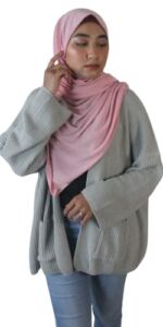 SABA scarves Woven Jersey Hijab Super Soft Fashion Wrap (Dusty Pink), Standard