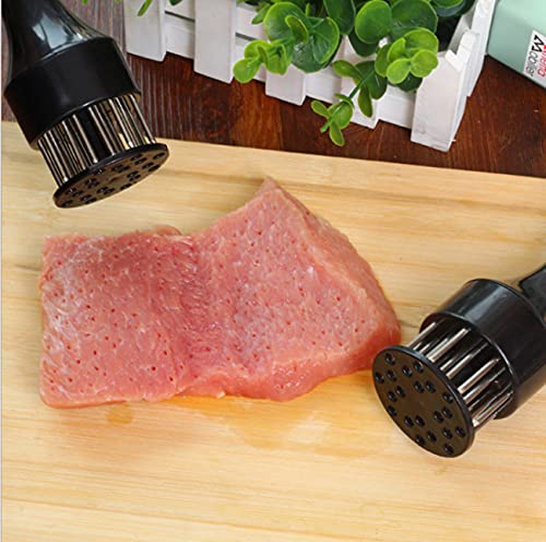 Meat Tenderizer Tool with Ultra Sharp Stainless Steel Needle Blades 2 Pack Meat Tenderizer Tool Profession Kitchen Gadgets Jacquard for Tenderizing and Cooking BBQ, Marinade, Steak, Beef, and Poultry | The Storepaperoomates Retail Market - Fast Affordable Shopping