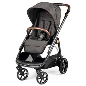 Peg Perego Veloce – Compact Full Featured Lightweight Stroller – Compatible with All Primo Viaggio 4-35 Infant Car Seats – Made in Italy – Fiat 500 (Grey & Copper Accents)