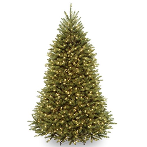 National Tree Company Pre-Lit Artificial Full Christmas Tree, Green, Dunhill Fir, White Lights, Includes Stand, 7.5 Feet | The Storepaperoomates Retail Market - Fast Affordable Shopping