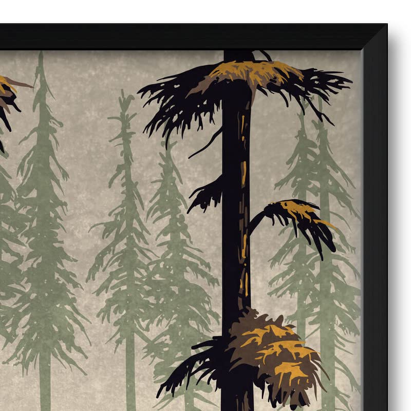 Ashland Oregon Rock Waterfall Downhill Mountain Biker Professionally Framed Art Print from Illustration by Illustrator Sassan Filsoof Framed Art Size: 32″ x 47″ | The Storepaperoomates Retail Market - Fast Affordable Shopping