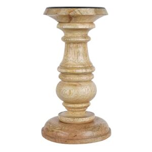 8 Pack: 8″ Wood Carved Pillar Candle Holder by Ashland®