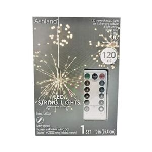 12 Pack: 120ct. Warm White LED Silver String Lights Starburst by Ashland®