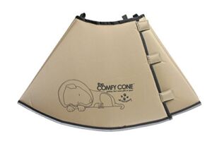 The Original Comfy Cone by All Four Paws, Soft Pet Recovery Collar with Removable Stays, Extra Large, Tan