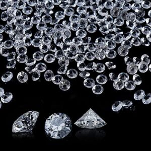 SUREAM 4500PCS Clear Ice Rocks for Vase Filler, 6mm/0.24Inch Acrylic Diamonds Gems, No Holes Faux Acrylic Treasure Crystals for Art Crafts, Wedding Table Scatter, Birthday Party Decoration